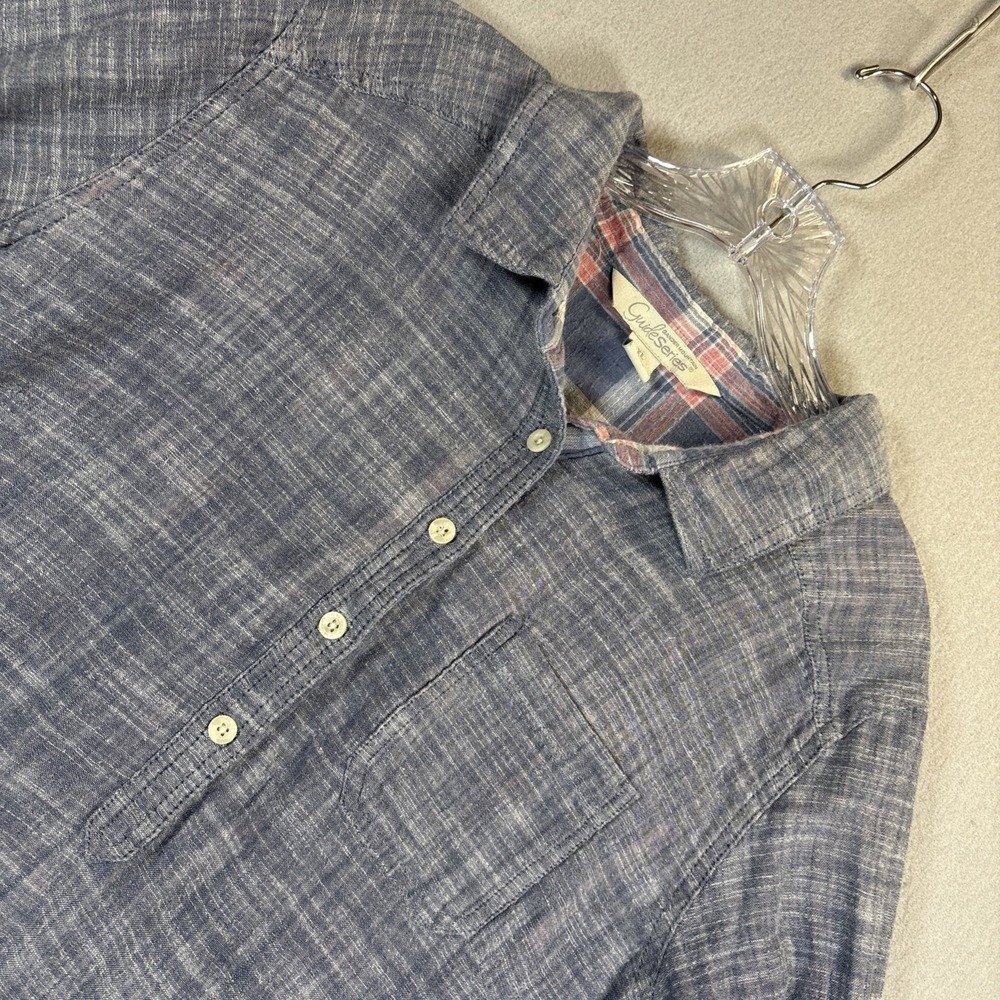 Gander Mountain Guide Series Shirt Womens Size XL Blue Pull Over‎ Roll Sleeves